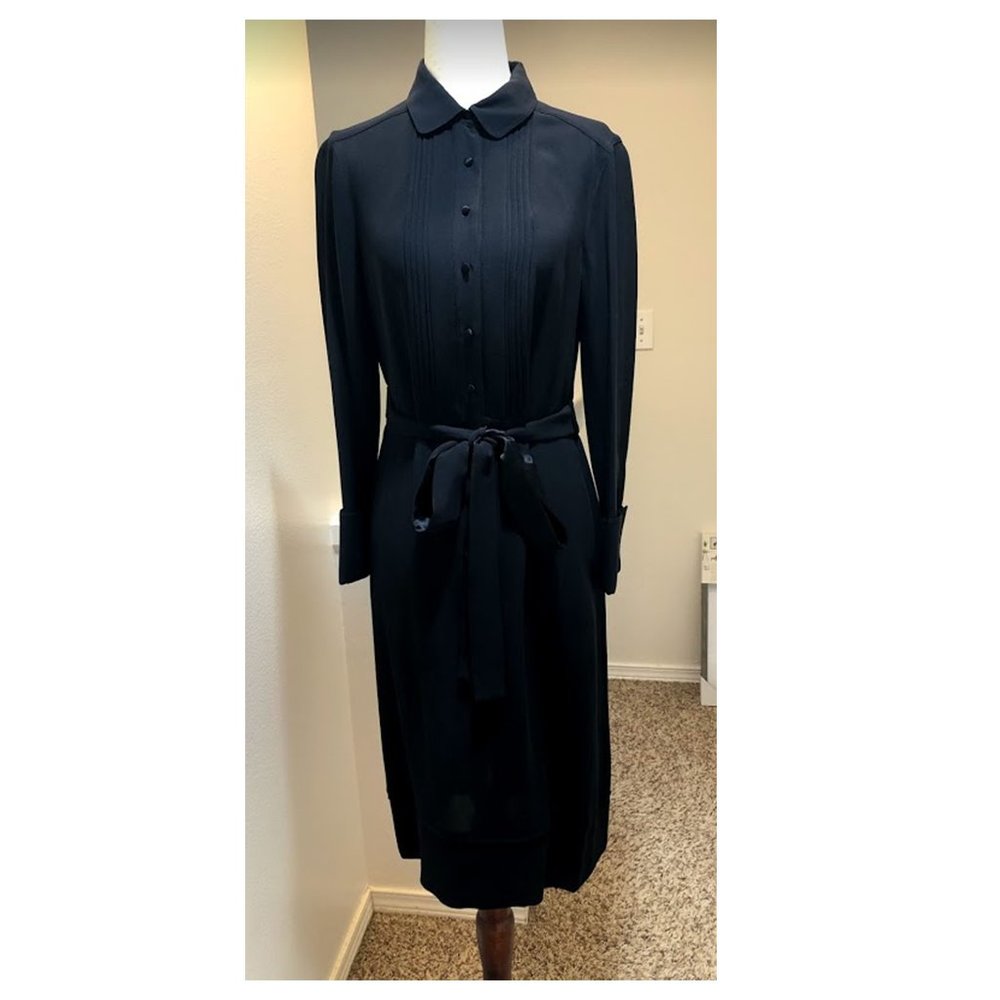 Diane von Furstenberg Silk Black Long Sleeve Dress